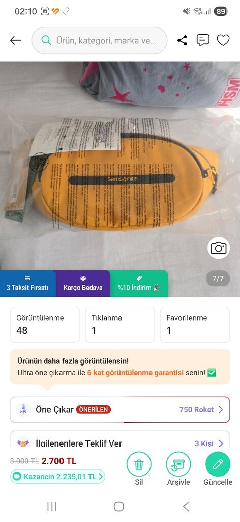 Samsonite bel çantası - 7