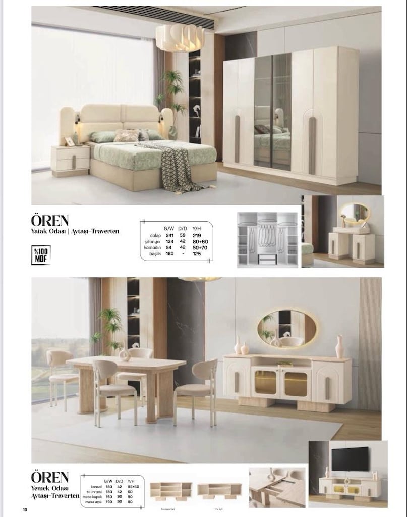bohem mdf yatak odası takımı - 5