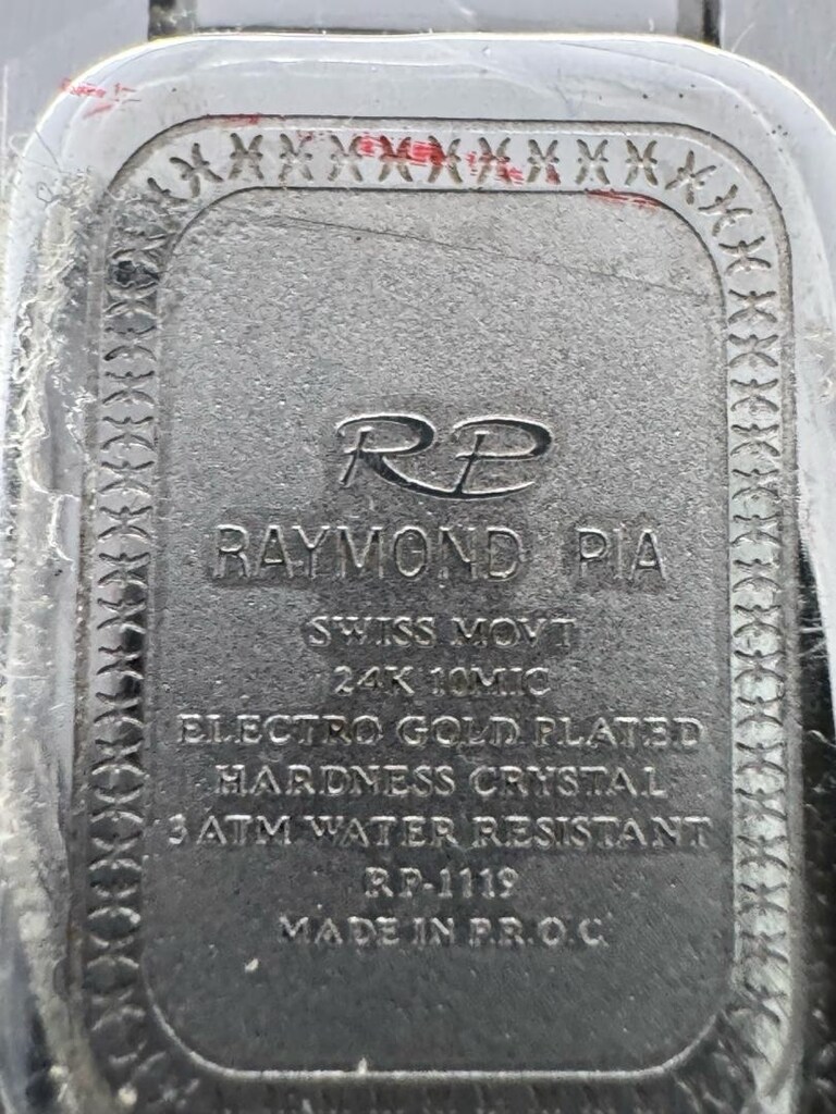 Raymond Pia 24K Altın Kaplama Swiss Movt Kadın Saati - 3