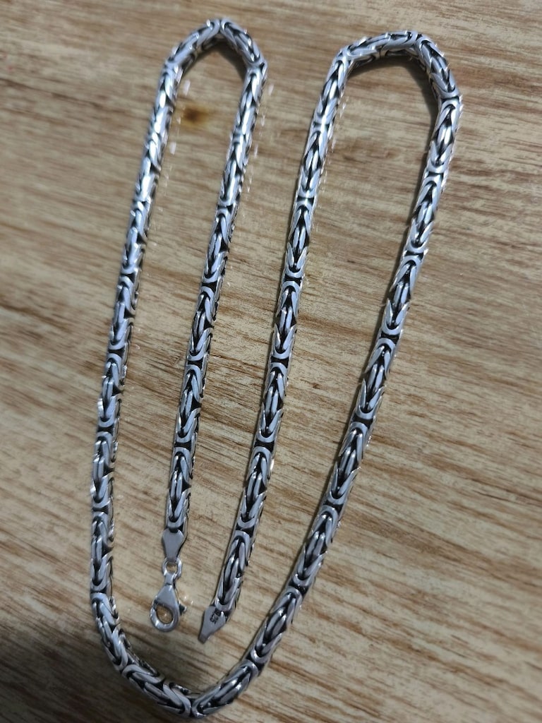 gümüş kral kolye 5mm 69 gr 55 cm - 7
