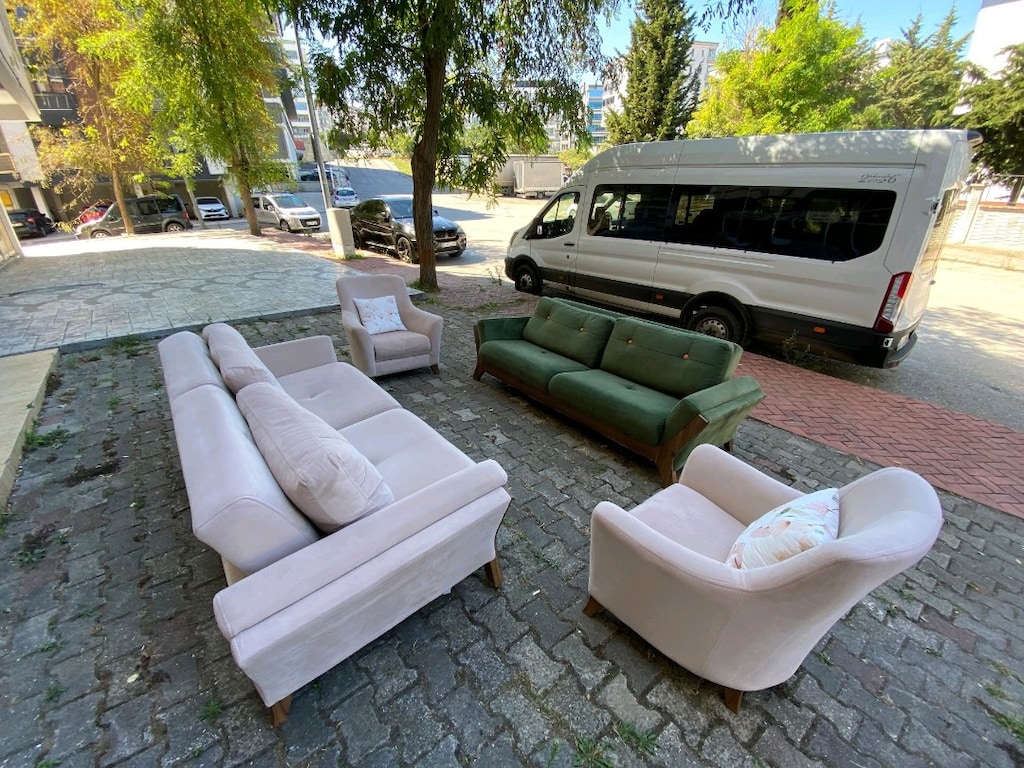 KOLTUK TAKIMI+ KONSOL + MASA SANDALYE+ AYNA SÜPER ÜRÜNLER TEMİZ - 11