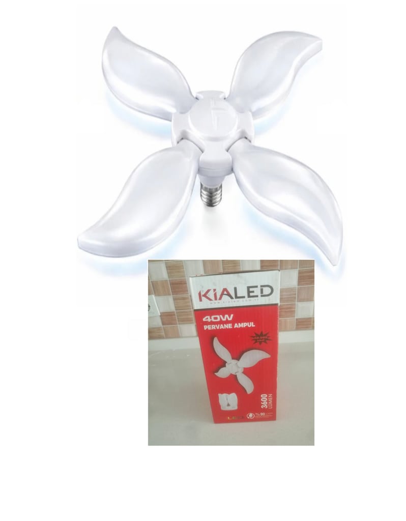 10 ADET KİALED 40W MANGO PERVANE LED AMPUL BEYAZ IŞIK 3600 - 3