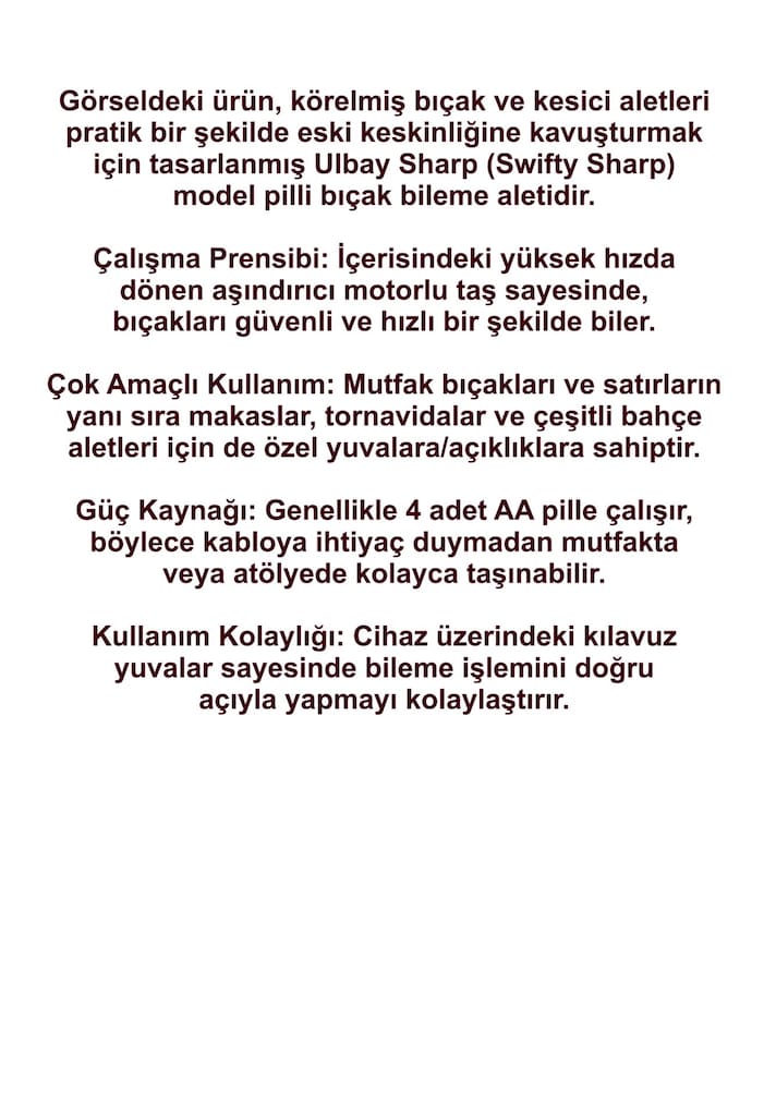 BİLEYİCİ. ULBAY SHARP MARKA. - 9