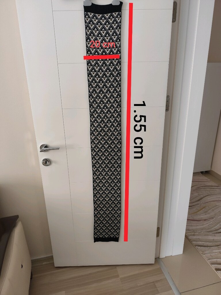 çift taraflı yün triko örgü atkı - 4