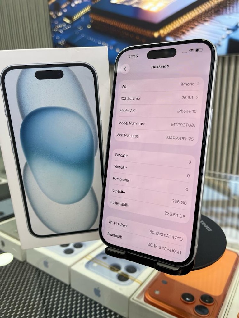 12 AY GARANTİLİ İPHONE 15 256GB FIRSAT CİHAZI! - 7