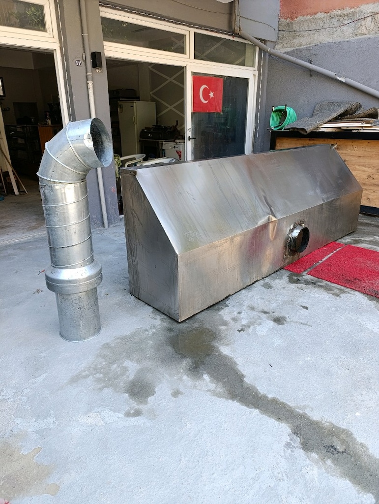 krom davlumbaz motorlu davlumbaz endüstriyel mutfak davlumbazı krom - 4