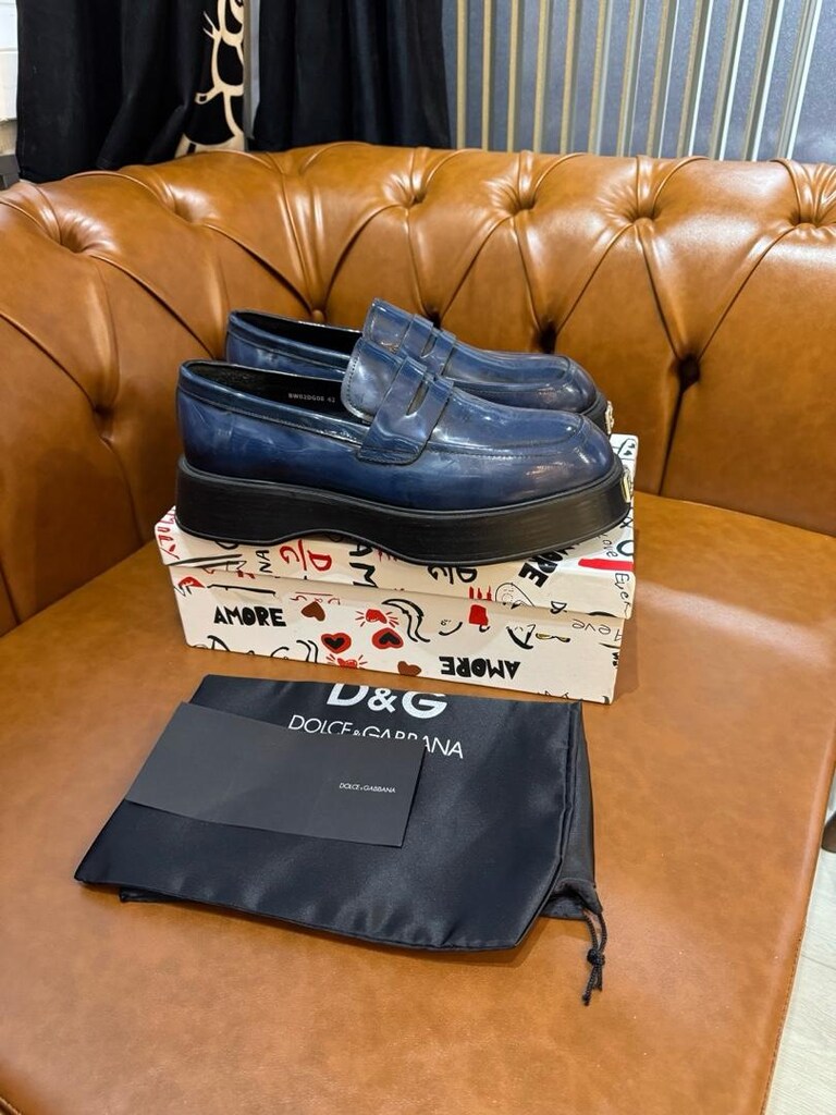 DOLCE GABBANA LACİVERT LOAFER 42 NUMARA - 2