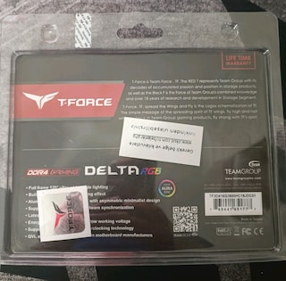TEAM T-FORCE DELTA RGB BLACK 16 GB (2x8) 3600 MHz DDR4 RAM CL18 - 2