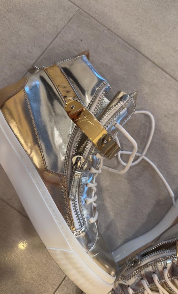Gümüş Renkli Yüksek Tabanlı Sneaker - 11