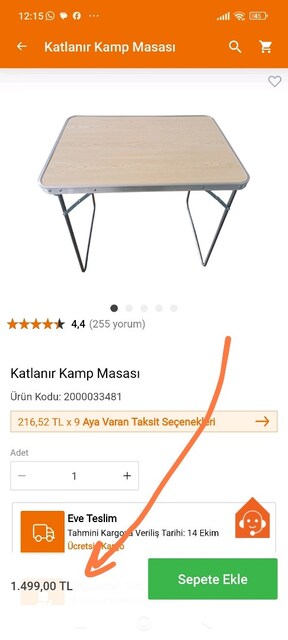 DEV KAMPANYA katlanır kamp masası BU BOYUTTAKİ EN HAFİF MASA