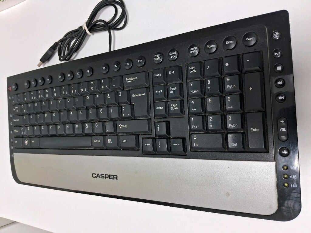 Klavye Multimedia Klavye CASPER marka k5108 model Klavye Sağlam çalışı - 7
