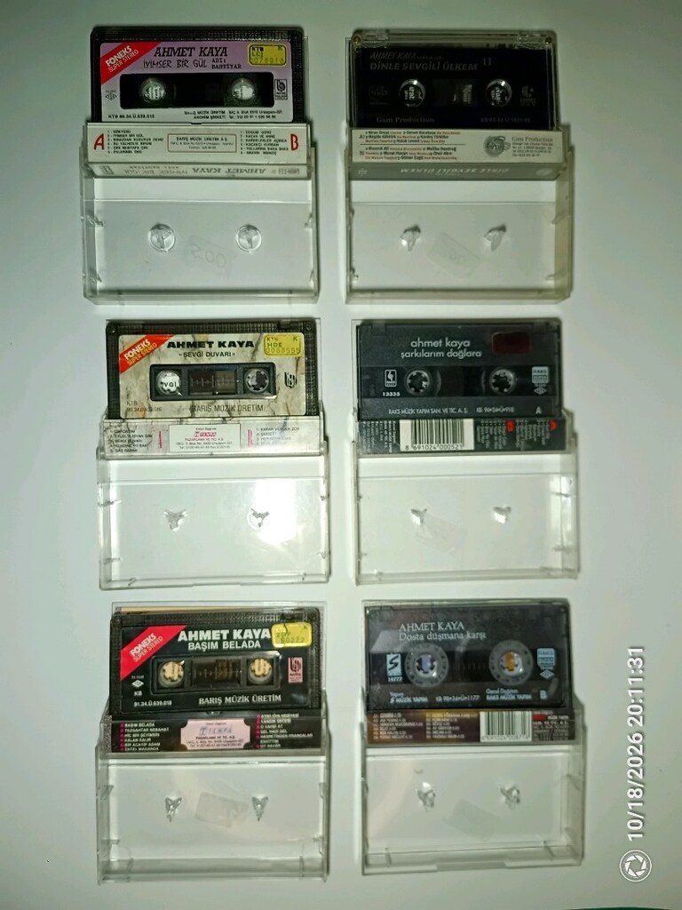 Ahmet Kaya Kaset Lot. 6 adet kaset 1900TL - 2