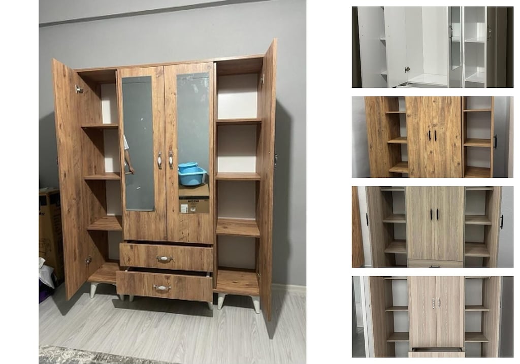 4 kapaklı elbise dolabı msokttstwm - 3