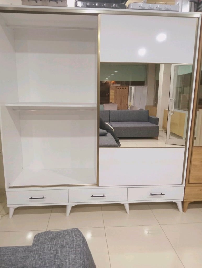 *SIFIR* Sürgülü Gardrop dolap gardırop gardolap NAKLİYE BİZDEN - 8