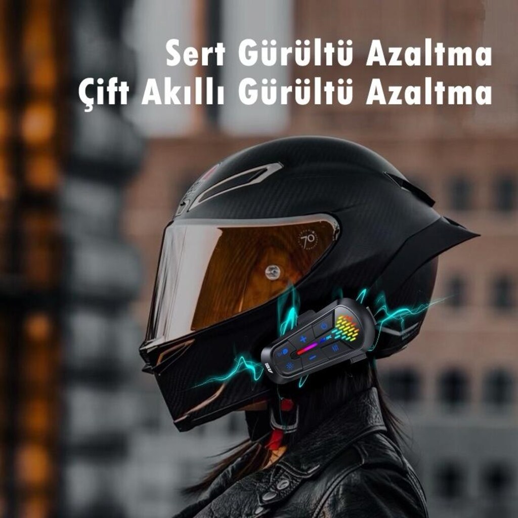 AUK A100 2X EŞLEŞMELİ KASK KULAKLIĞI (İntercom) - 7