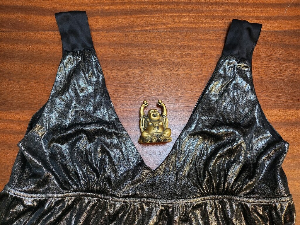 MANGO Siyah Metalik V Yaka Bluz - 4