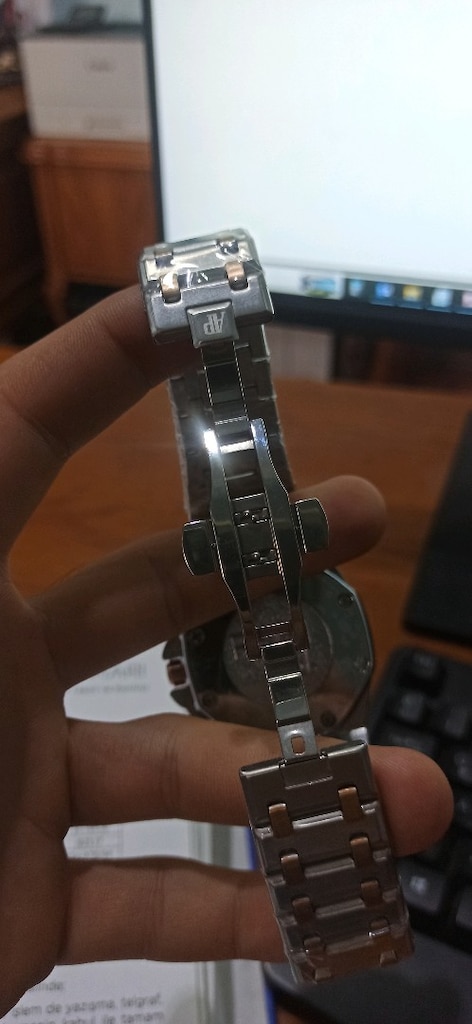 Audemars Piguet fonksiyonlu takvimli pilli çelik kol saati - 10