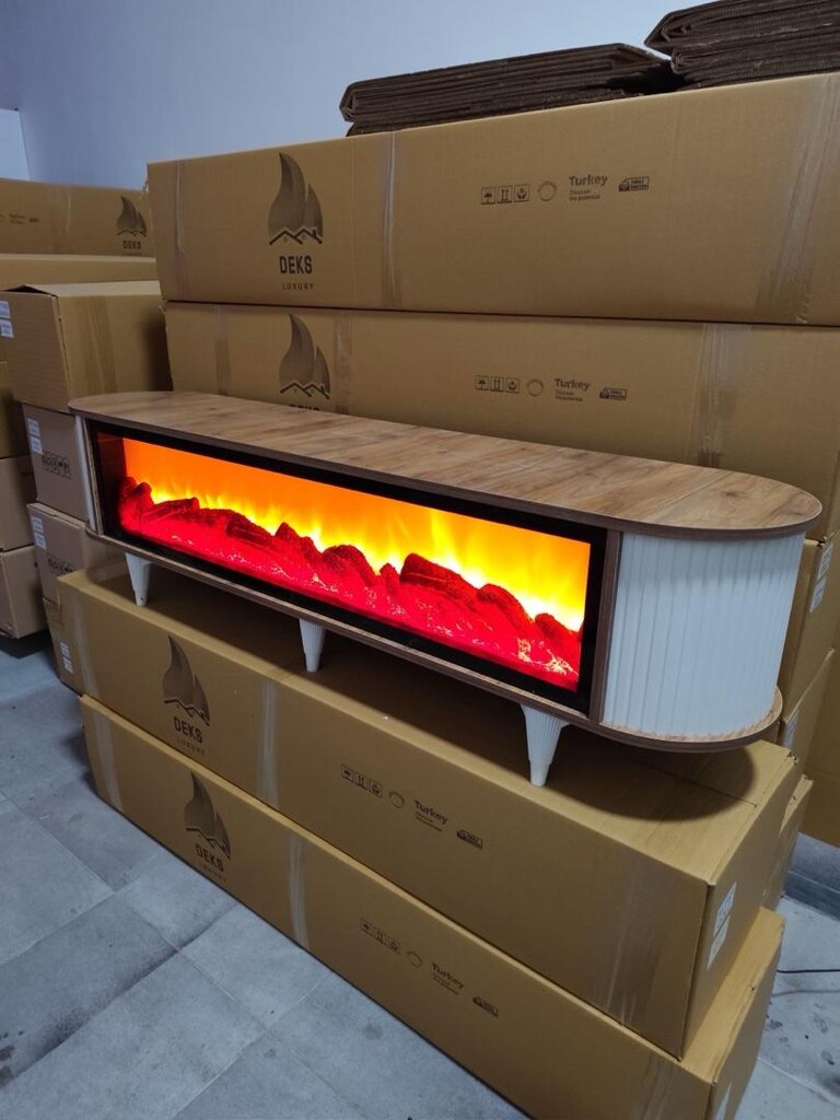 ŞÖMİNELİ TV 180x40 BLUETOOTH 3 FARKLI RENk - 5