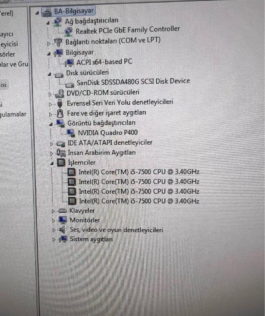 İ5 7500 + Quadro P400 + 480 GB SSD + Philips Monitör | Ofis/CAD Bilgis - 2
