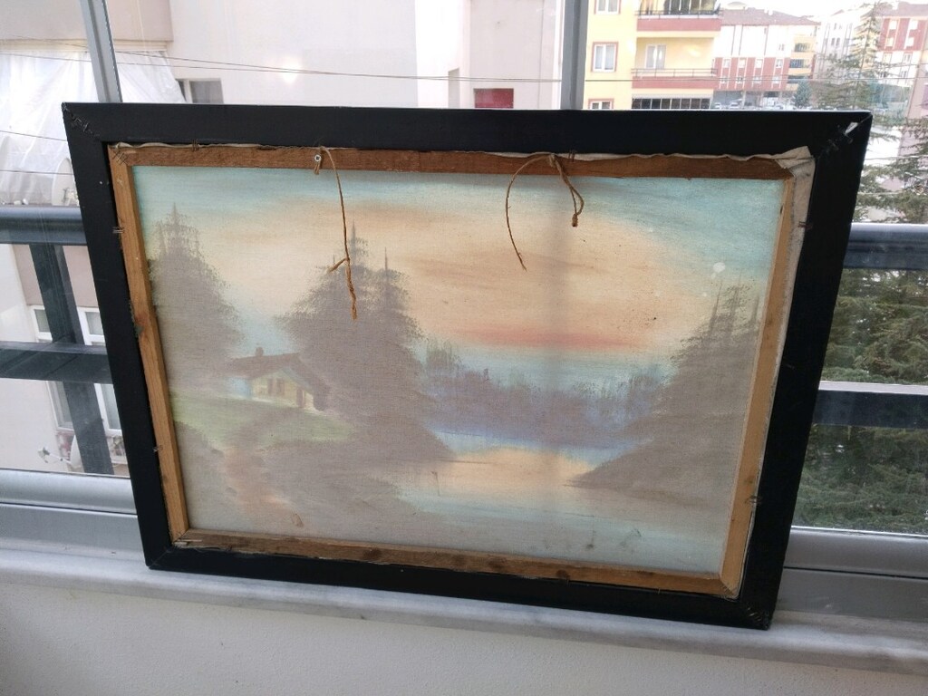 58x78 cm Kanvas Yağlı Boya Manzara Tablosu - 2
