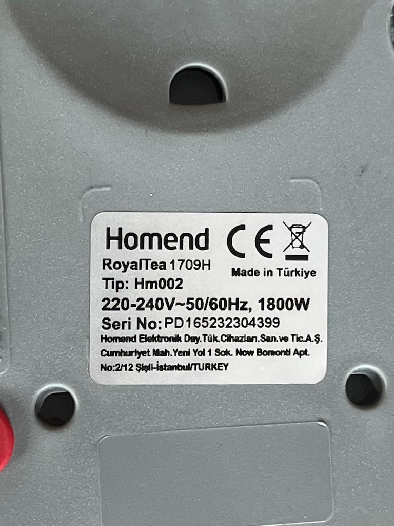 Homend 1709H Çay Makinesi Dokunmatik Tabla ısıtıcı - 5