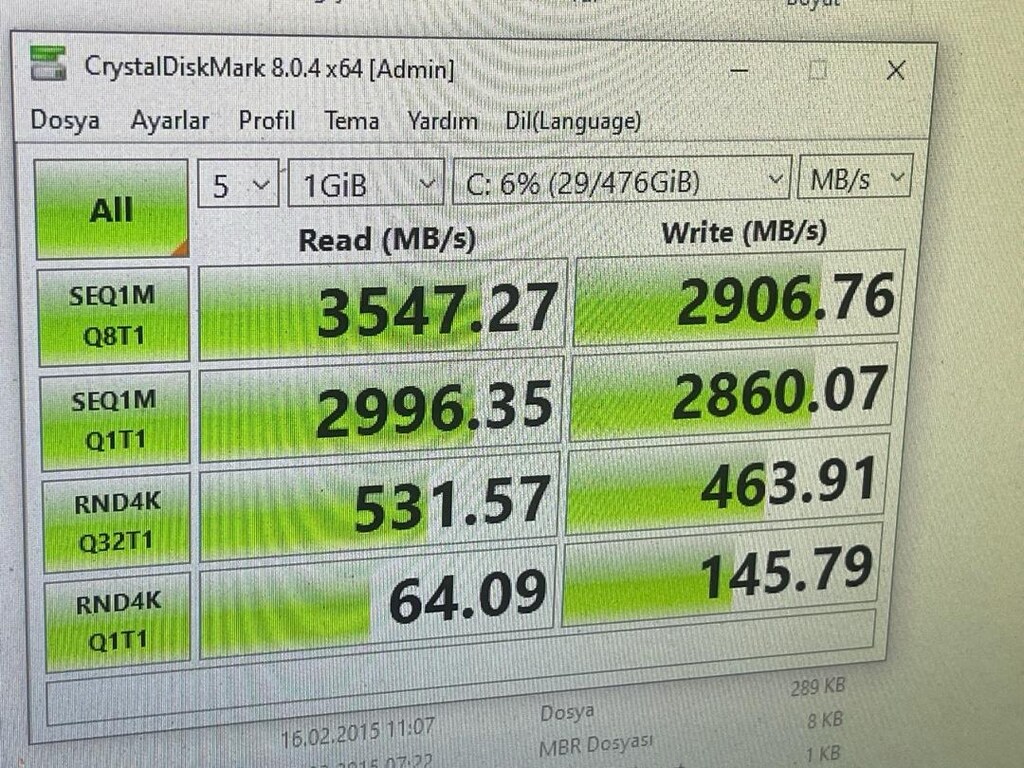 SAMSUNG 512 GB M2 SSD 3500/2900 - 3
