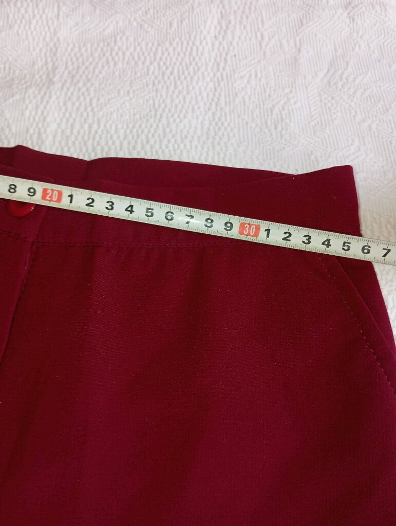 Bordo Klasik Kadın Pantolon - 4