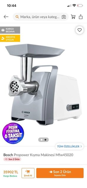 Bosch kıyma makinesi 1600 Wat