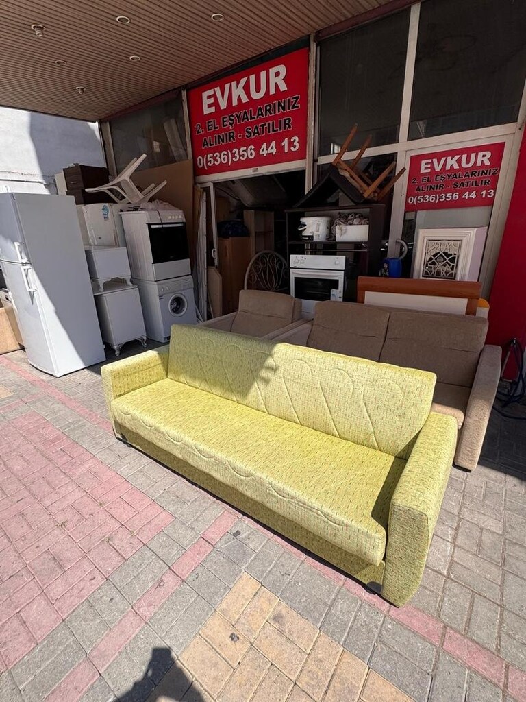 3 Lü kanepe açılır yatak olur sandıklı - 3