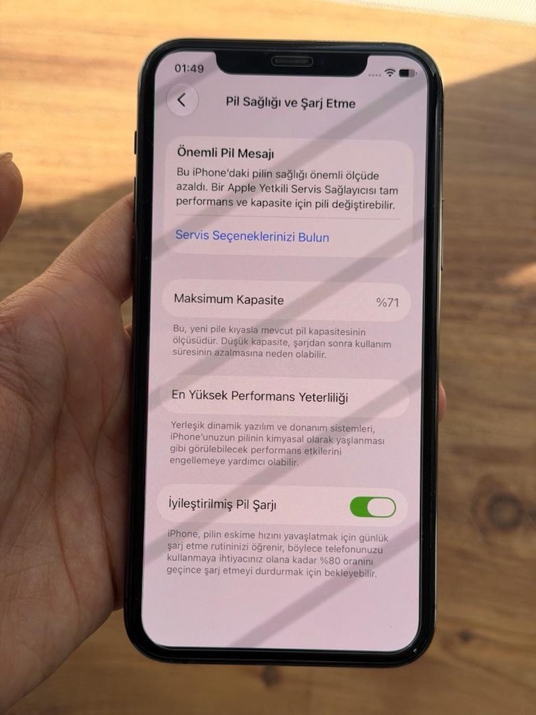 İPHONE 11 PRO 256 GB PİL 71 YURTİÇİ ORİJİNAL - 11