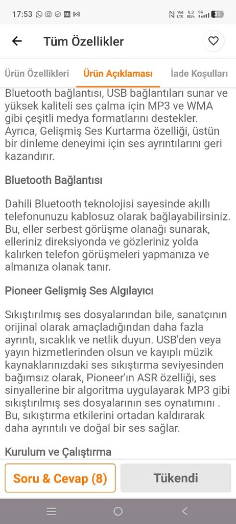 Pioneer 230 BT SiFiR ÜRÜN - 3