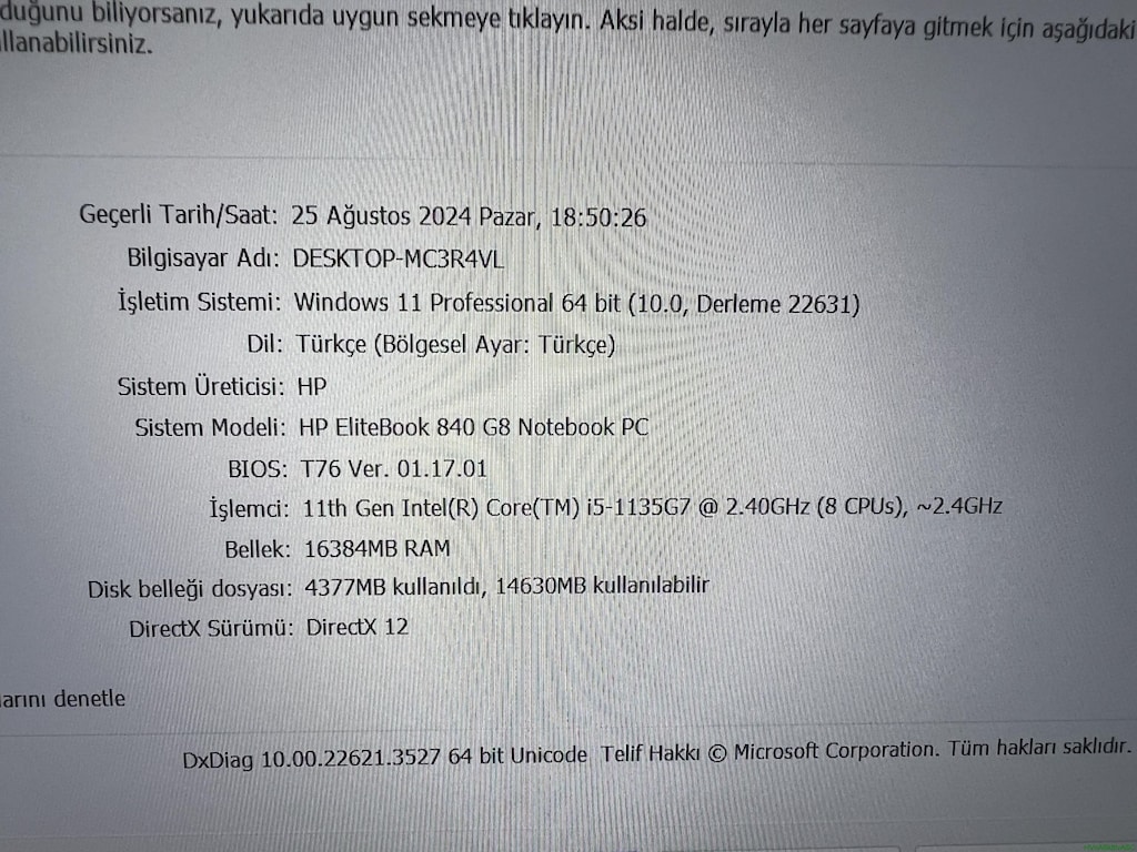 HP ELİTBOOK İ5 11. NESİL 16 GB RAM 256 M2SSD - 5