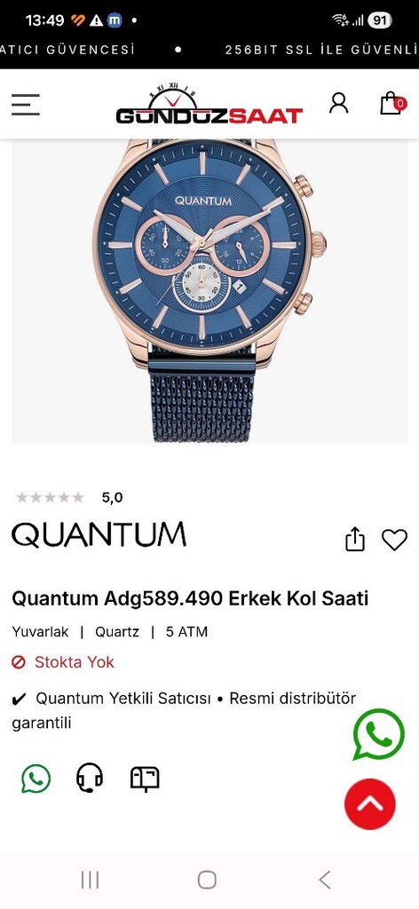 quantum erkek saat - 10