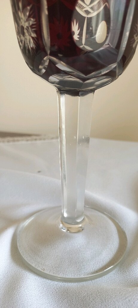 Vintage Bohemia kristal kadeh - 4