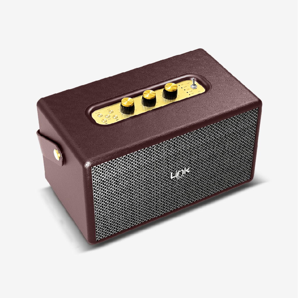 Retro Taşınabilir Mikrofonlu Bluetooth Radyo Hoparlör M402 - 4