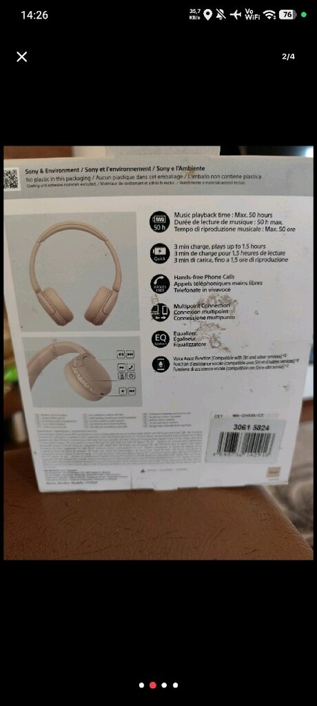 Sony WH-CH520 Bluetooth kulaklık yeni açılmamış - 2