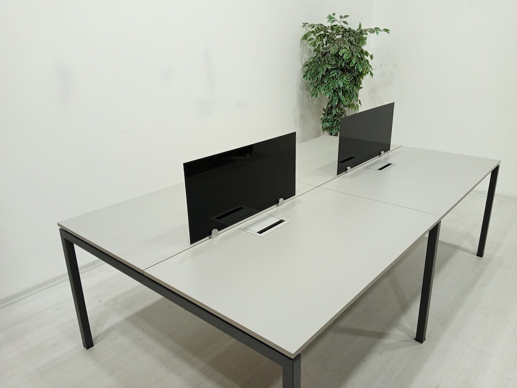 ATOM OFİS- SES YALITIMLI DATAPORTLU 4'LÜ MDF WORKSTATION (SIFIR) - 11