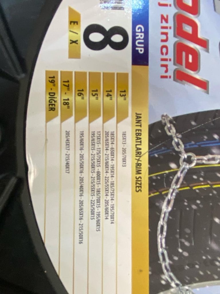 CAR SET GRUP 8 NUMARA KAR ZİNCİRİ - 4