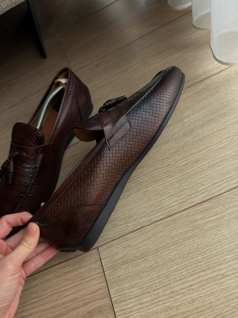 Lufian Örgü Desen Deri Loafer Ayakkabı - 6