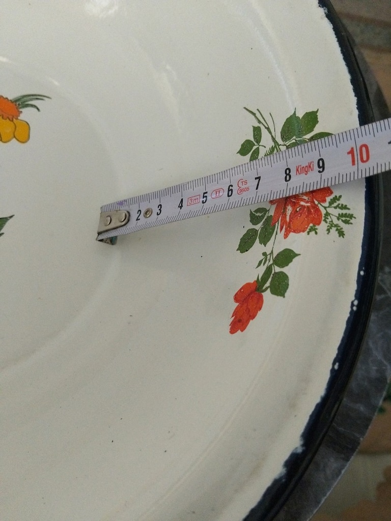 eski, emaye hamur leğeni - 7