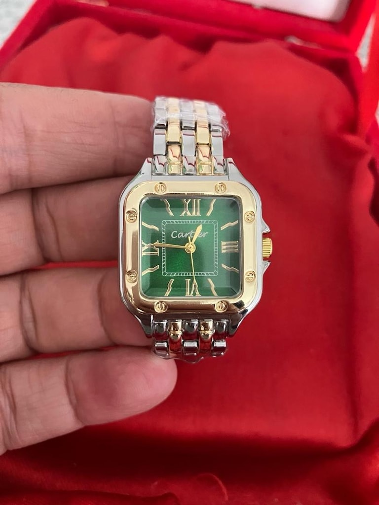 Cartier Yeşil Kare kadın Kol Saati … - 8