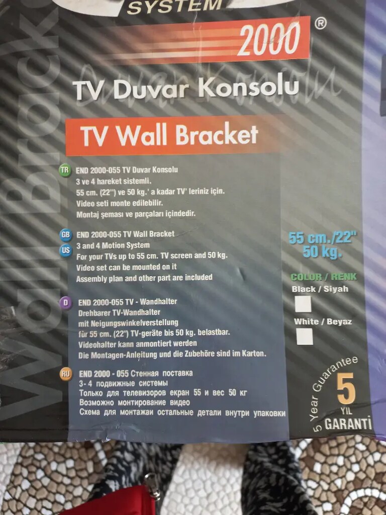 Tv duvara askı aparatı sıfır kullanılmadı - 3