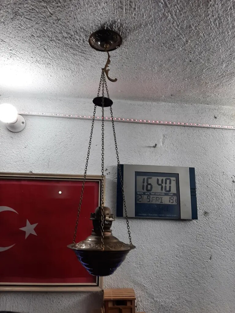 Gaz Lambası Antika Eskilerden Kalma çalışıyor Sağlam - 3