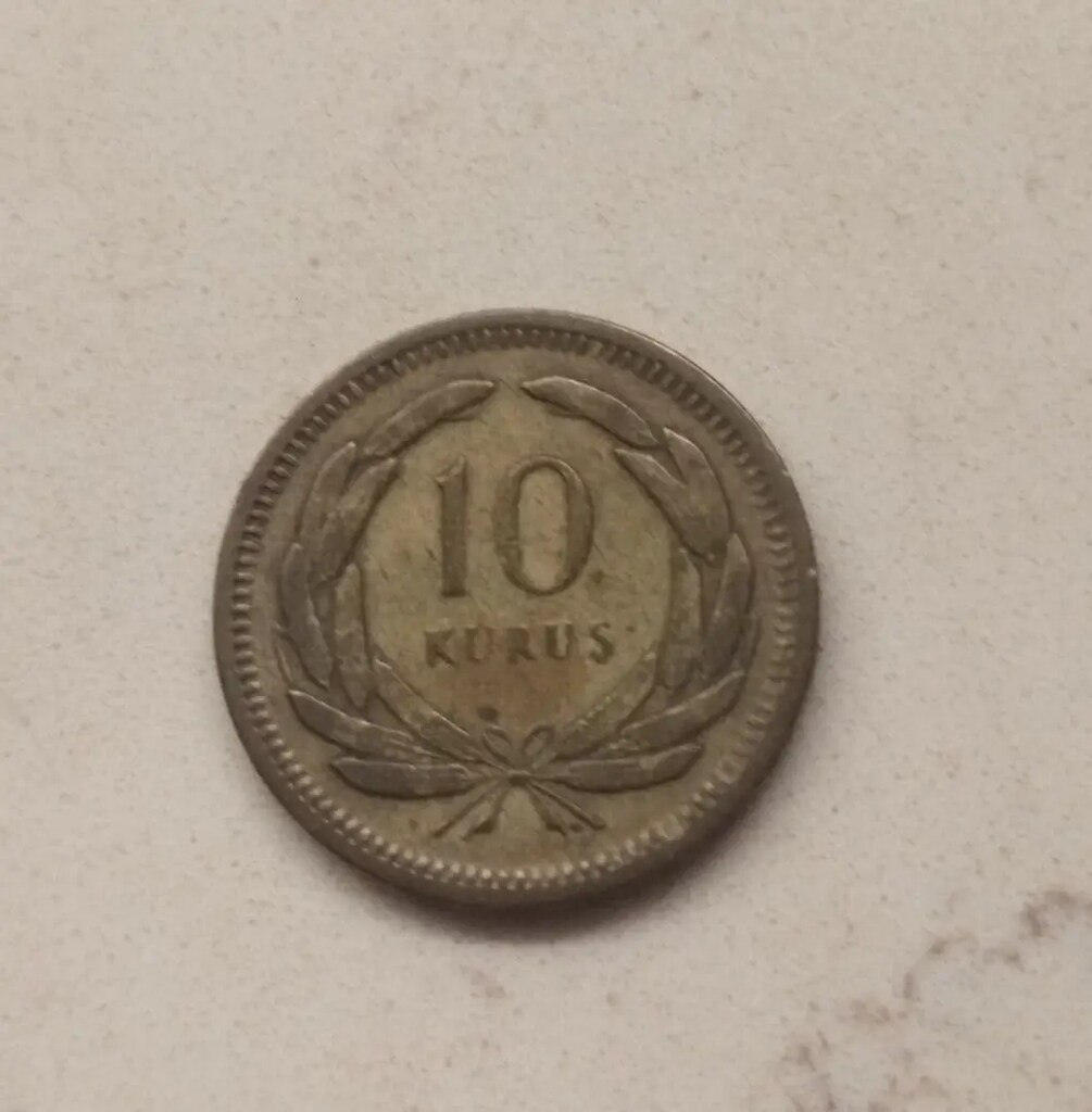 1955 10 Kuruş. 1955 yılı 10 kuruş.Madeni T.C parası. - 2
