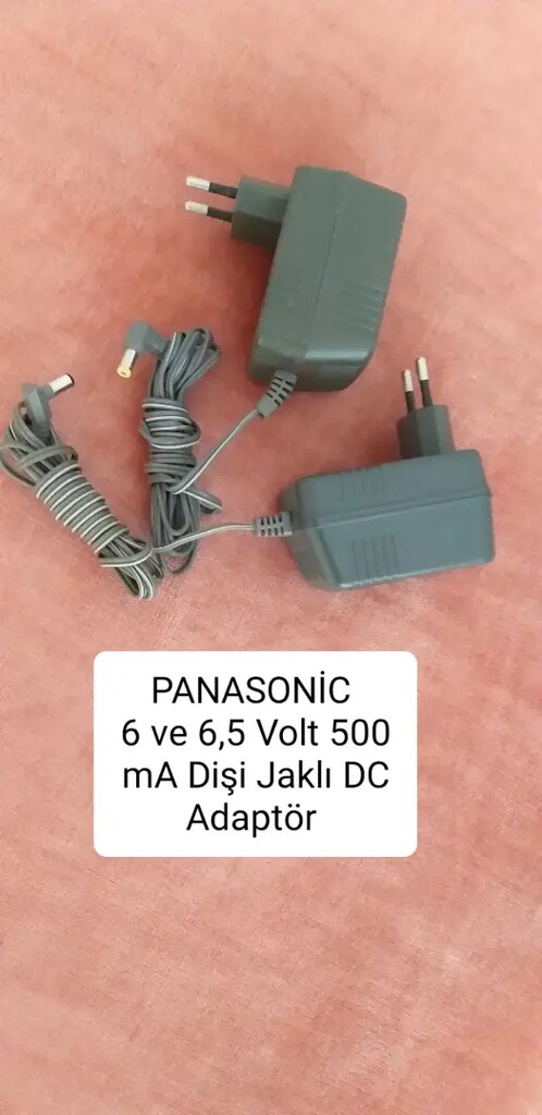 PANASONIC Orijinal
DC 6 ve 6,5 Volt Bakır Bobin Sargılı Nüveli Adaptör - 5