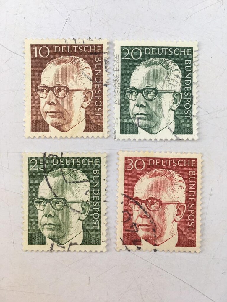 Gustav Heinemann 1970 / 4 Adet Alman Pulu