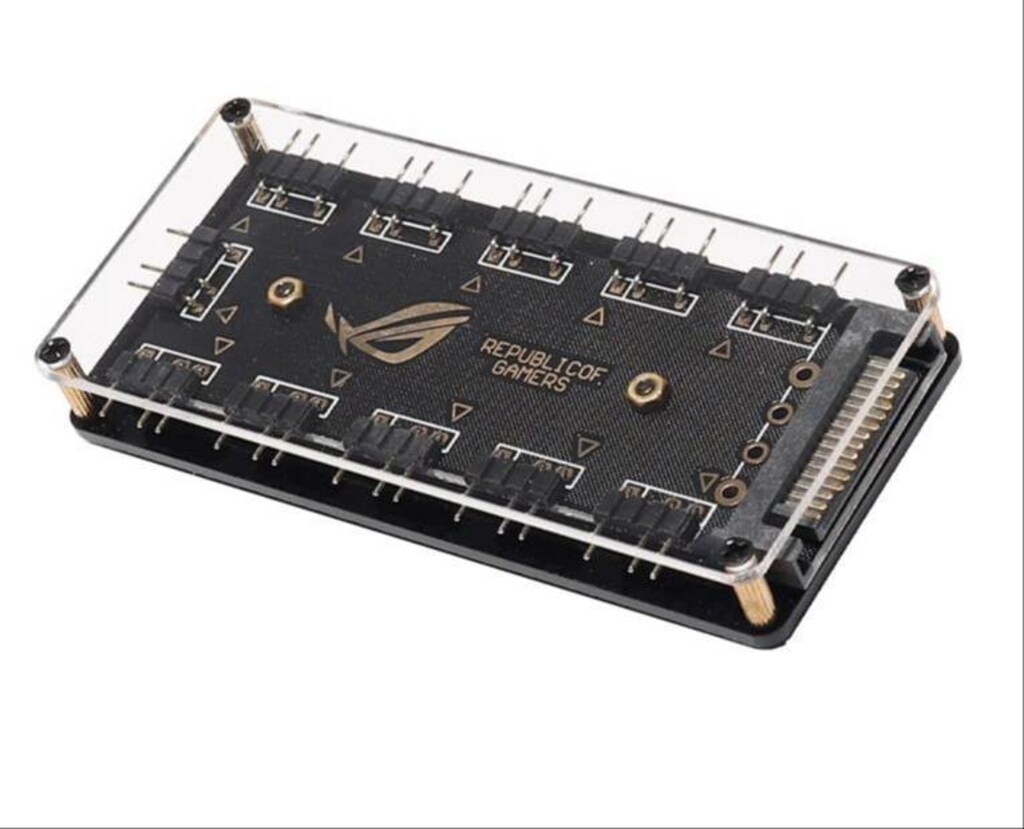 Asus ROG 3 Pin 11 Port ARGB Şerit LED 5V SATA FAN Çoklayıcı HUB - 3