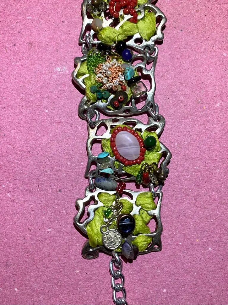 Hand Made Doğal Taşlı Kalın Bileklik - 8