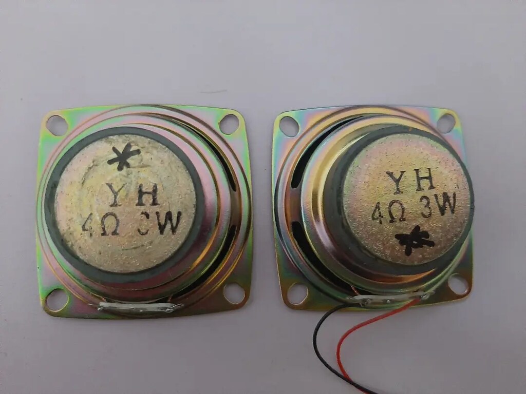 Hoparlör Normal bass Tiz kare Hoparlör 5cm 3w 4m 2 adet pazarlık yok - 4