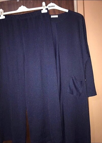 Kadın lacivert ikili takım pantolon tunik 50 beden